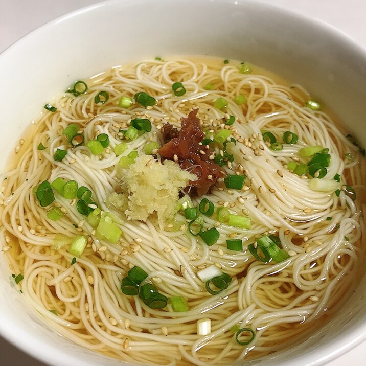 ＊梅干しと生姜のにゅうめん＊